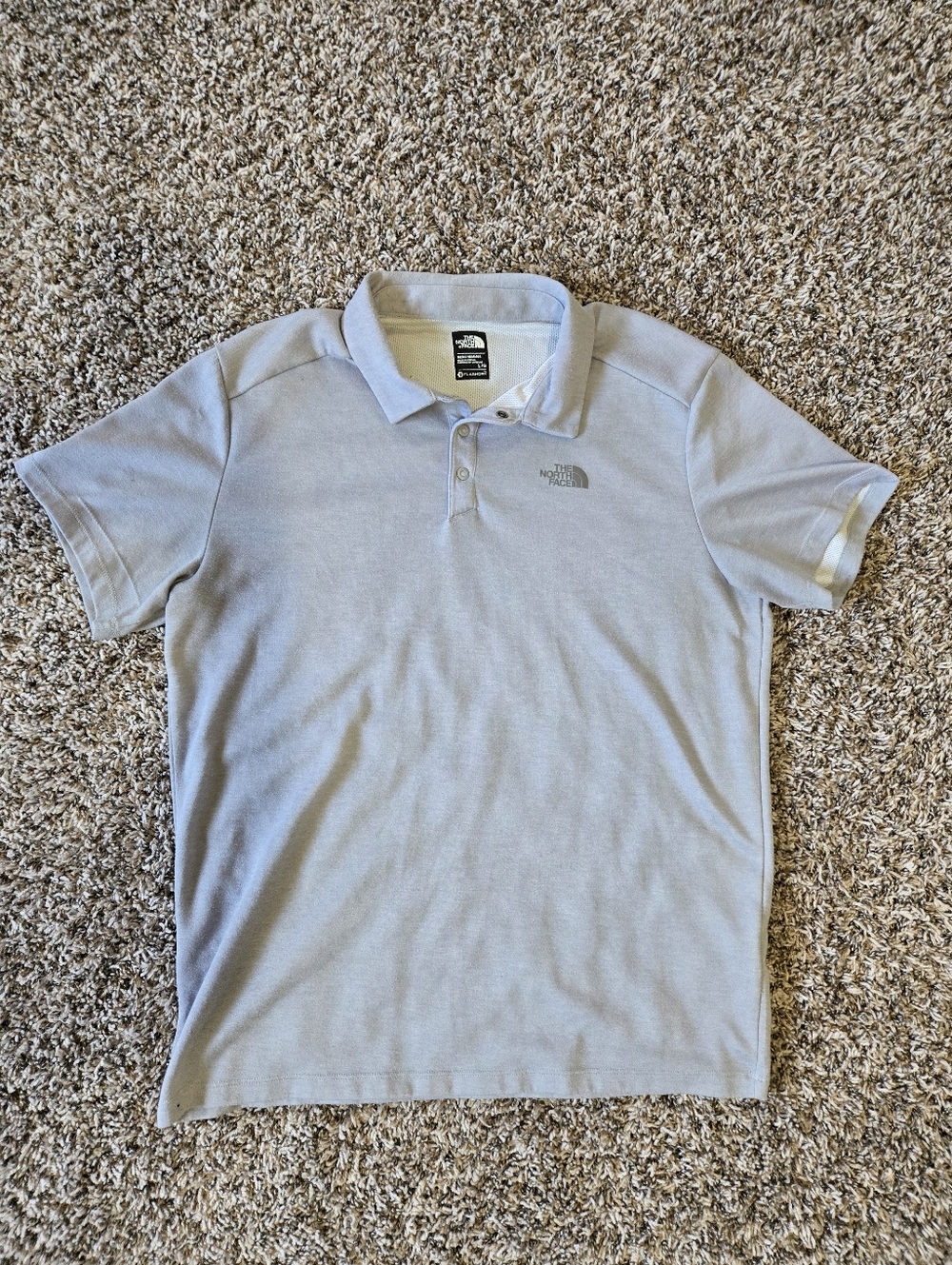 The North Face Polo Shirt Mens L FlashDry Performance Golf Outdoors Lightweight